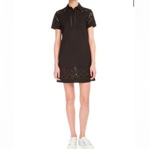 Kenzo Lace & Poplin Dress, Black size 40